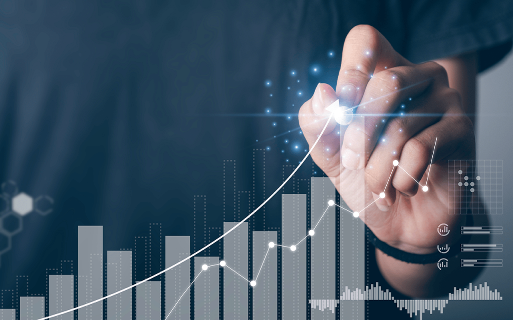 KPI設計により事業成長するイメージ図